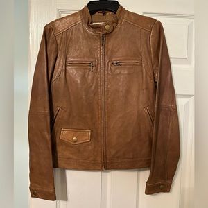 Banana Republic Outlet Women’s Brown Genuine Leather Jacket, Size Small